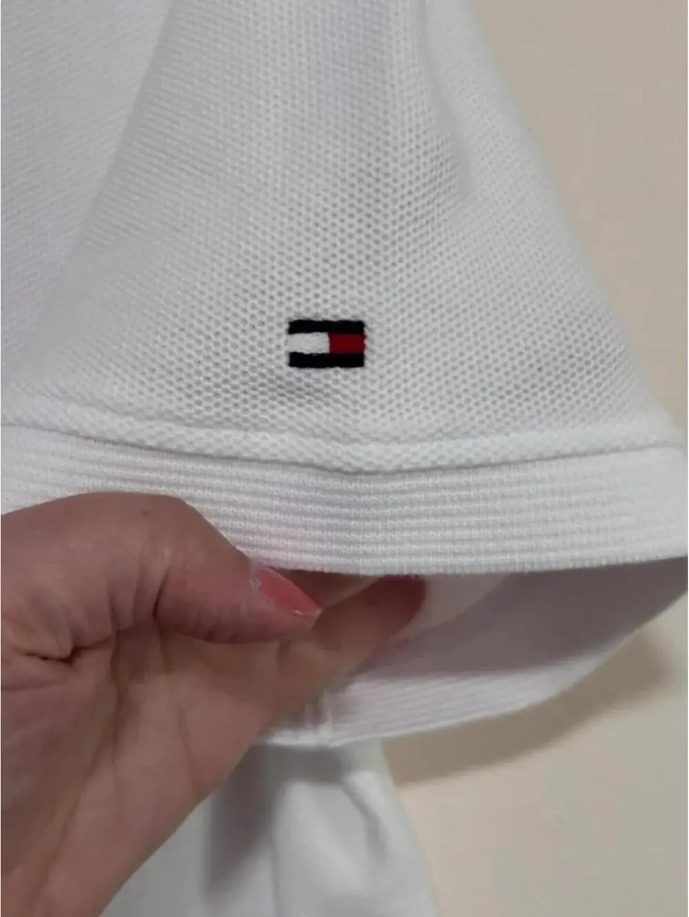 Tommy Hilfiger White Polo with Embroidered‎ Name XL